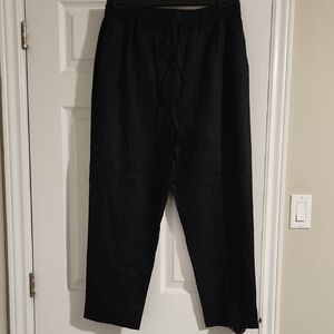 MM Lafleur Black Relaxed Trousers - Shane Pants In Everyday Twill (Night)